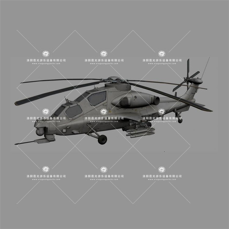 张掖武装直升机3D模型